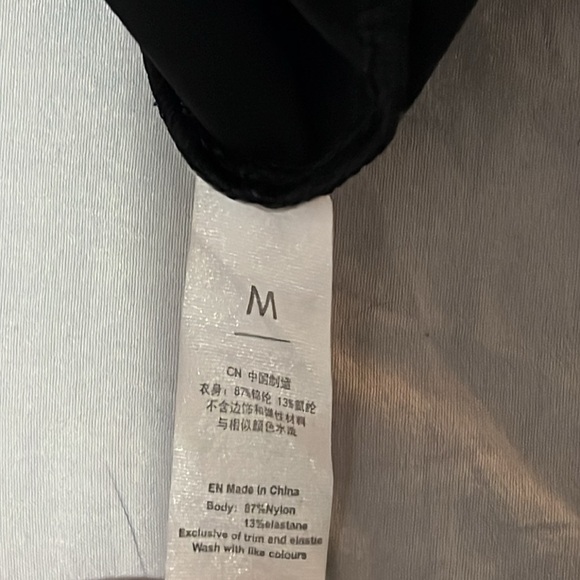 Halara Black Cropped Brami w/ Built-In Bra - Picture 3 of 3